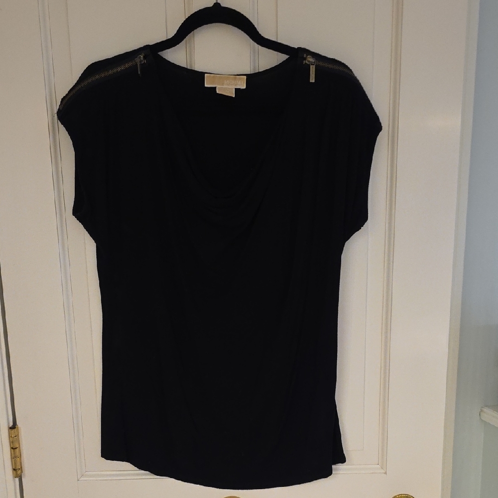 Michael Kors Black Drape Blouse